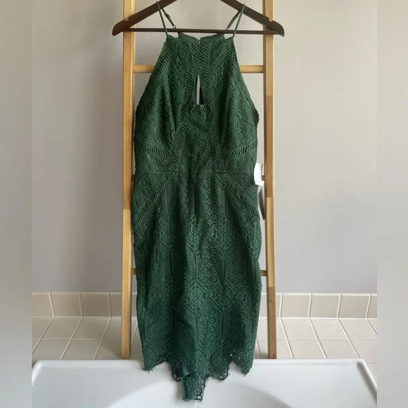 green mid length dress Mable Midi Dress main image 0